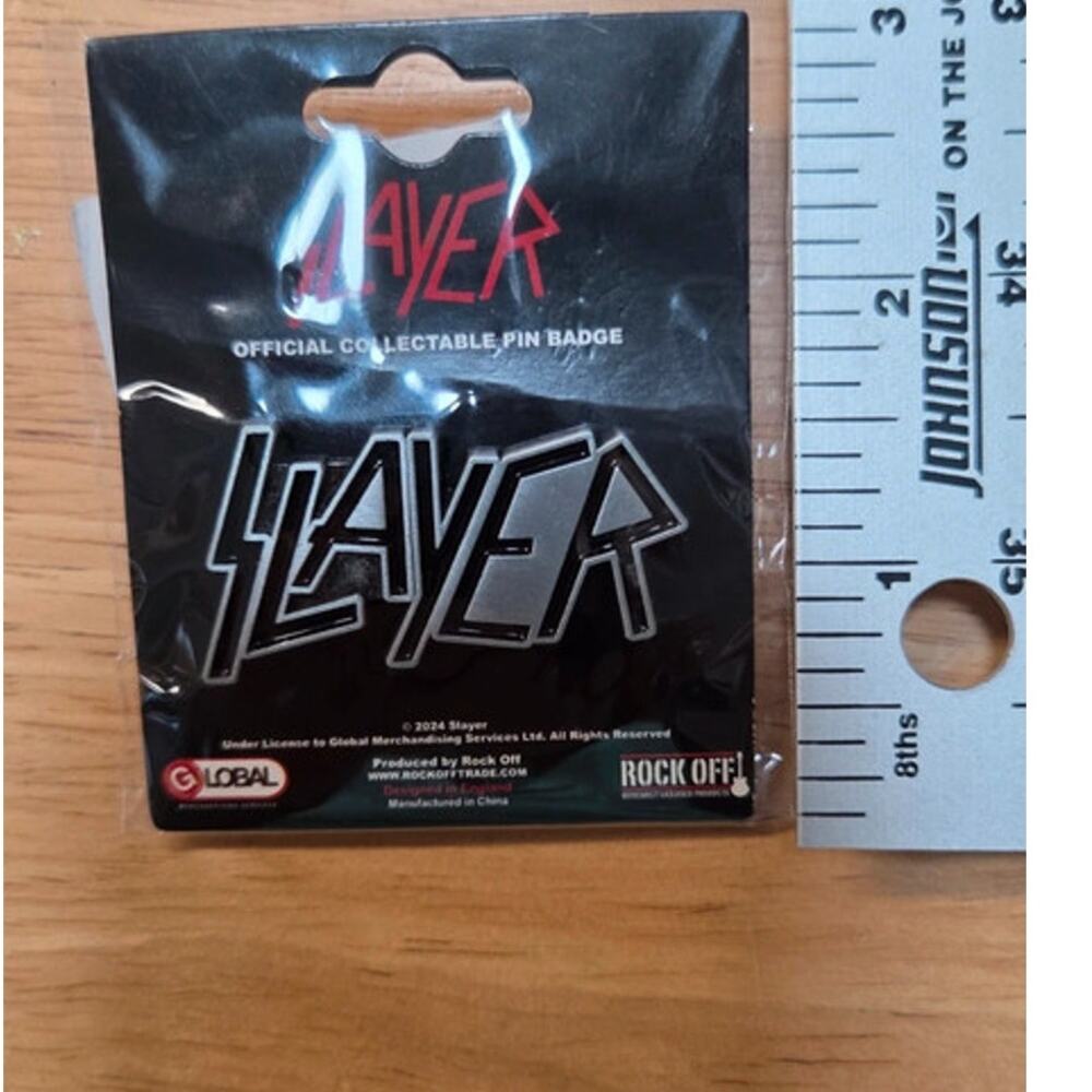 Slayer Classic Logo Enamel Pin Badge New Sealed Heavy Thrash Metal Rock Off